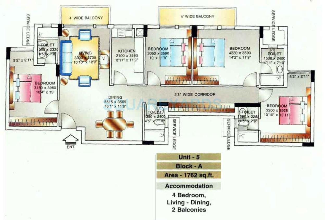DLF The Belvedere Park — floor plan 4