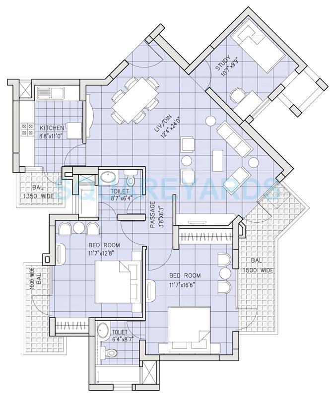 Bestech Park View Residency — floor plan 2