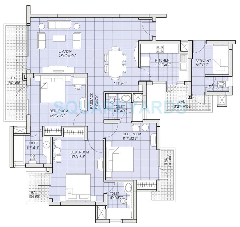 Bestech Park View Residency — floor plan 4