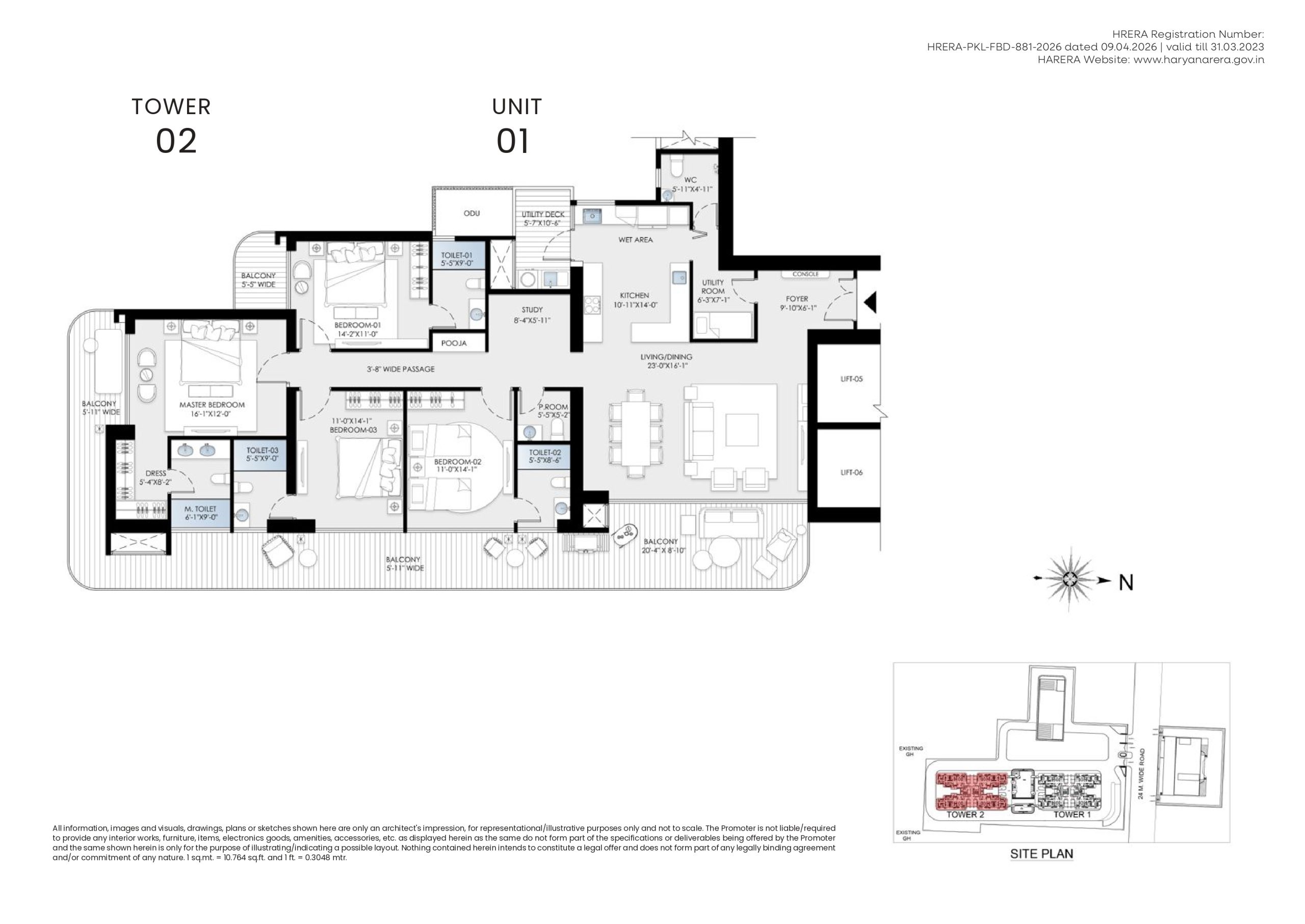 BPTP Skynest Towers — floor plan 2