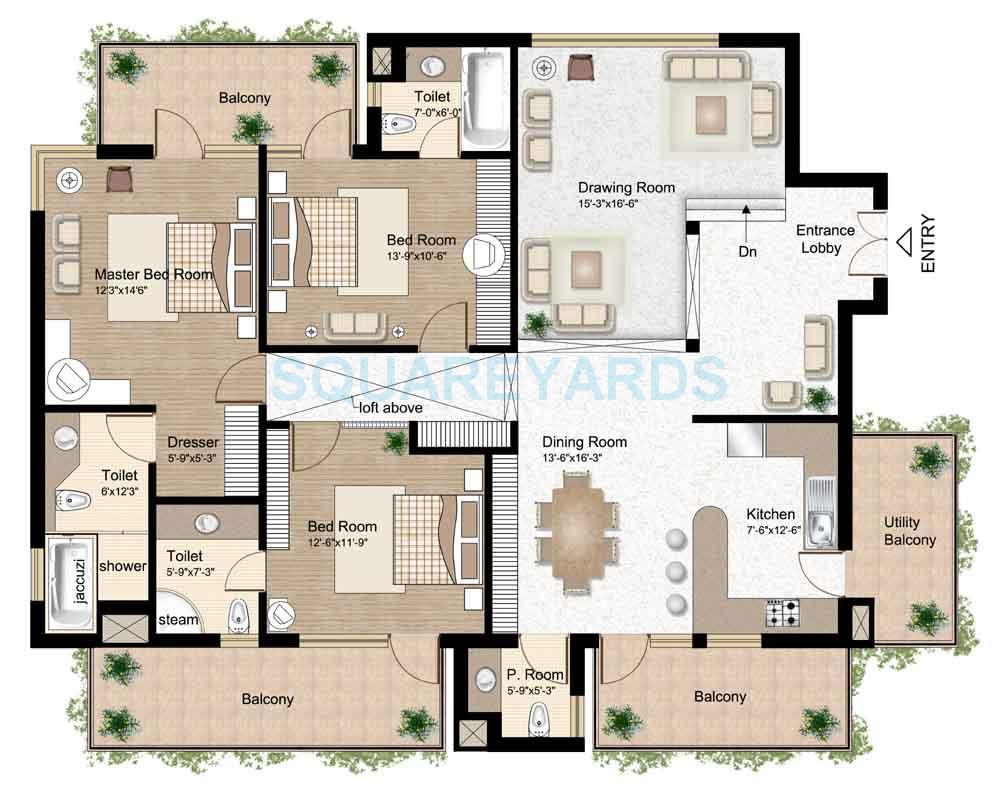 Raheja Atlantis — floor plan 1
