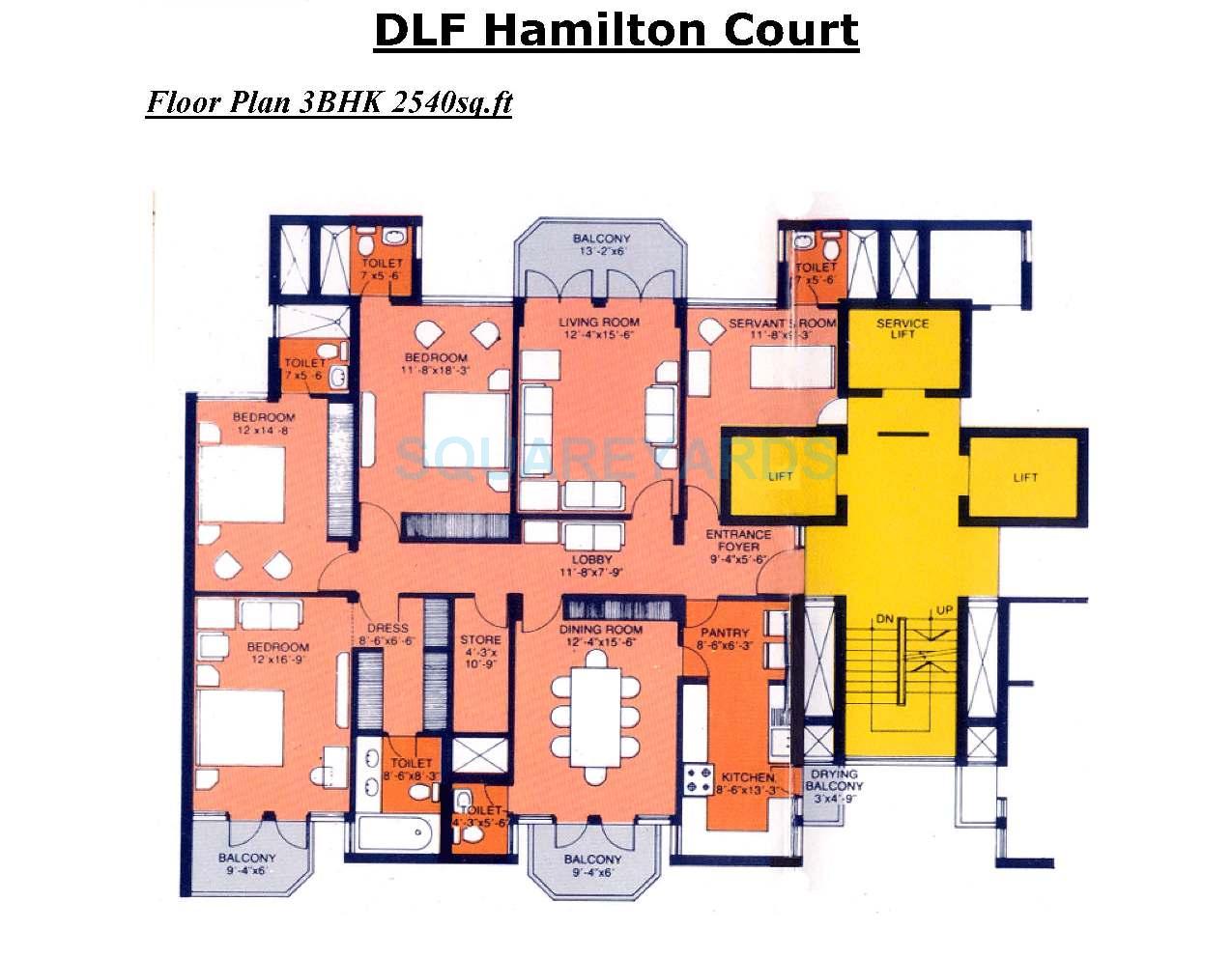 DLF Hamilton Court — floor plan 1