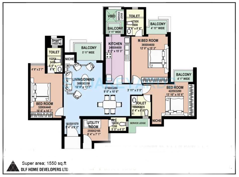 DLF Regency Park II — floor plan 1