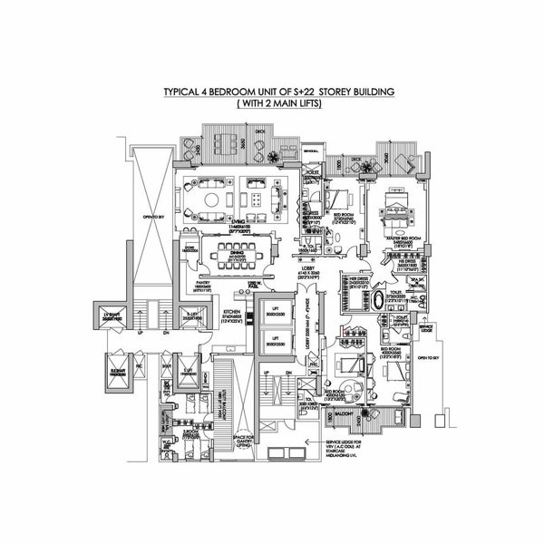 DLF The Camellias — floor plan 4