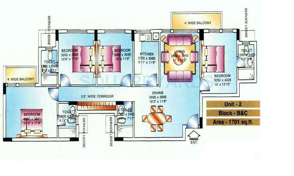 DLF Ridgewood Estate — floor plan 3