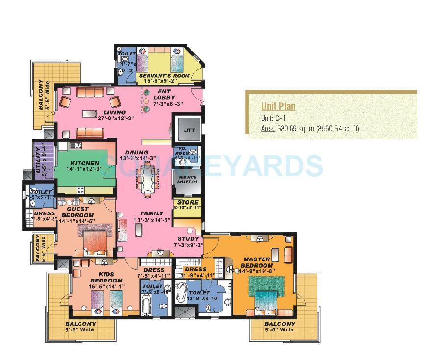 Sahara Grace Gurgaon — floor plan 3
