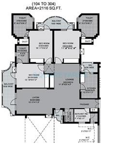 Unitech Palms — floor plan 3