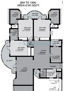 Unitech Palms — floor plan 4
