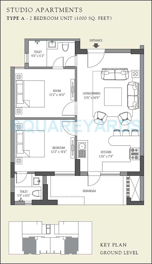 Emaar The Vilas — floor plan 1