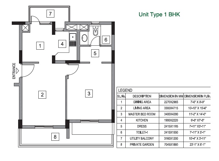 Vatika City Homes — floor plan 1