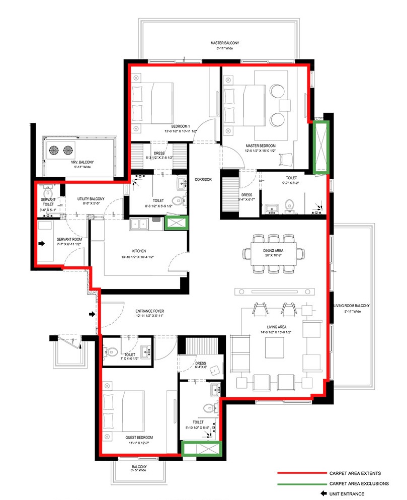 Vatika Sovereign Park — floor plan 2