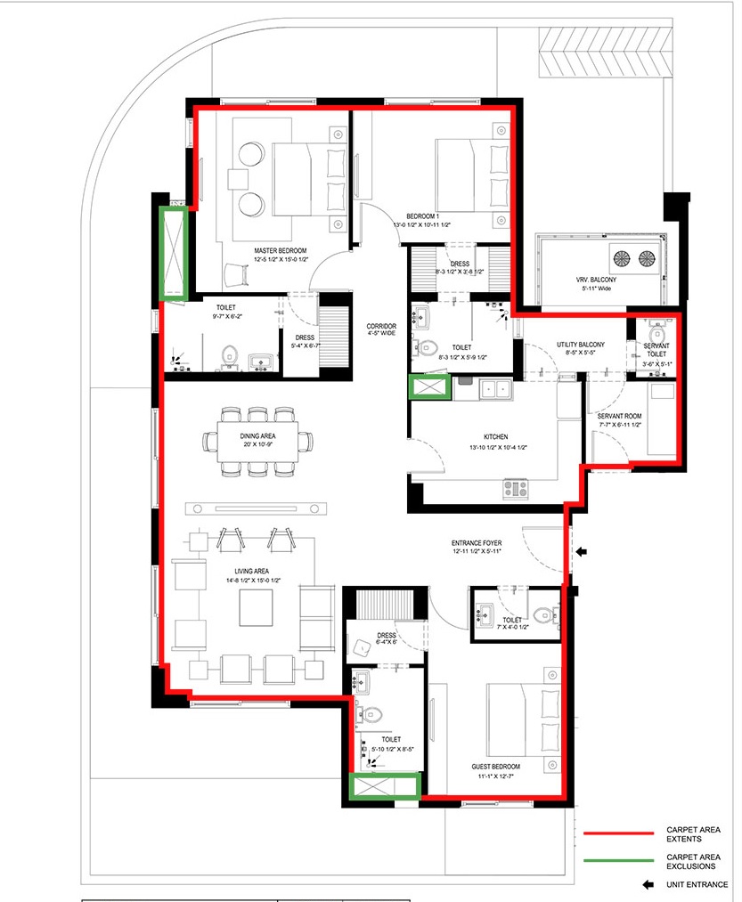 Vatika Sovereign Park — floor plan 4