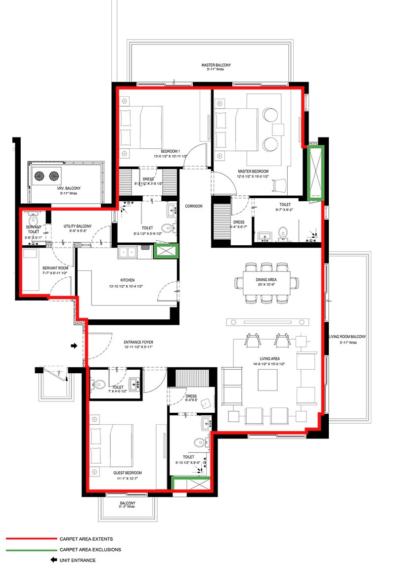 Vatika Sovereign Park — floor plan 6