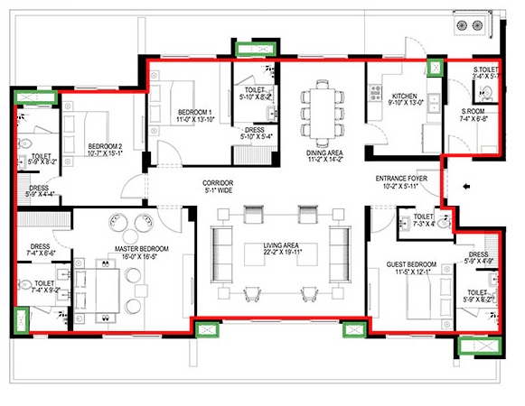 Vatika Sovereign Park — floor plan 10