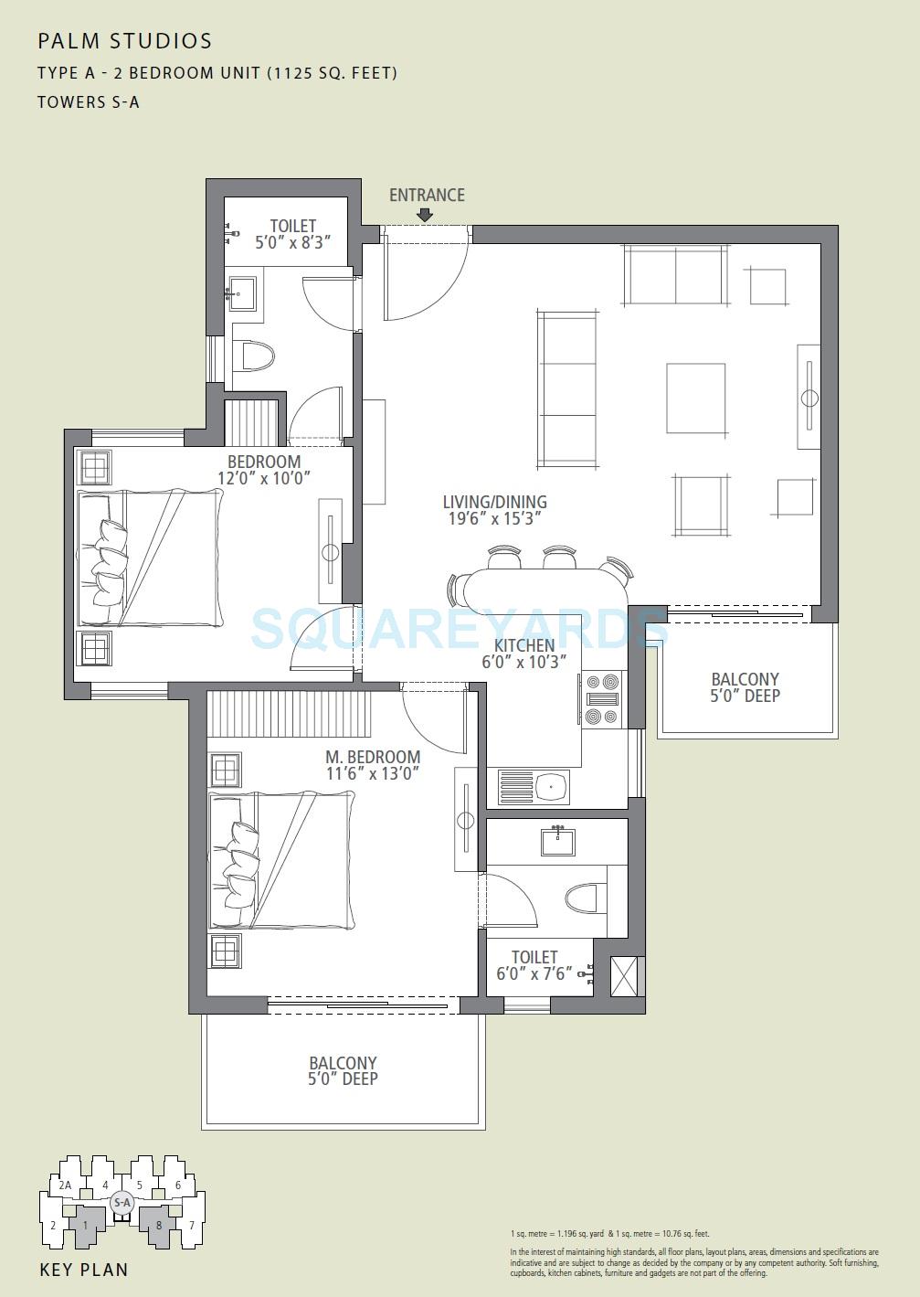 Emaar The Palm Drive-Palm Studios — floor plan 1