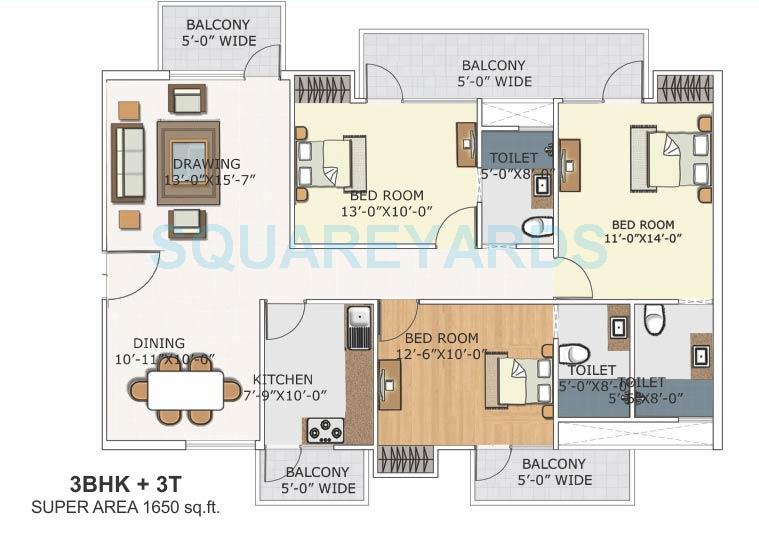 Dhingra Blue Solitaire — floor plan 2