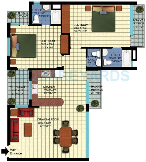 Achievers Status Enclave — floor plan 1