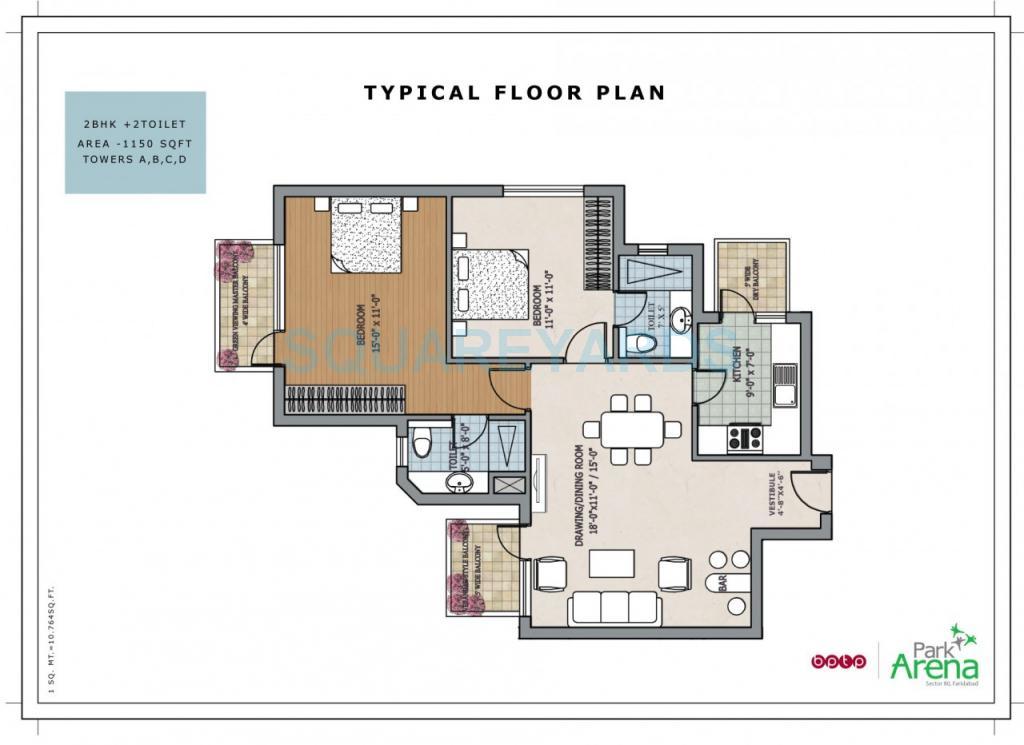BPTP Park Arena — floor plan 1