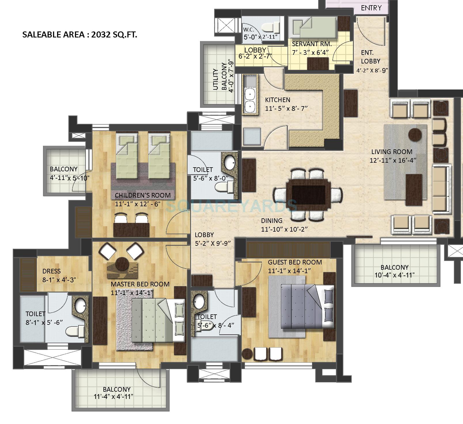 BPTP Park Grandeura — floor plan 5