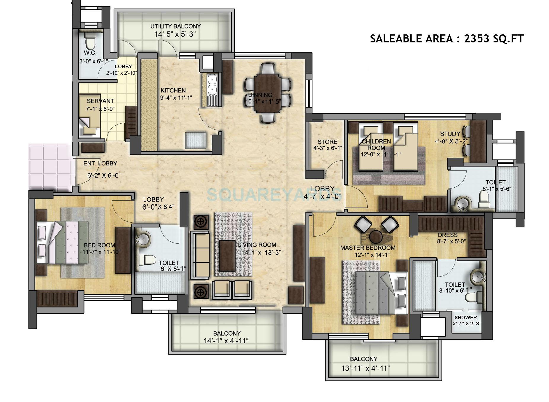 BPTP Park Grandeura — floor plan 7
