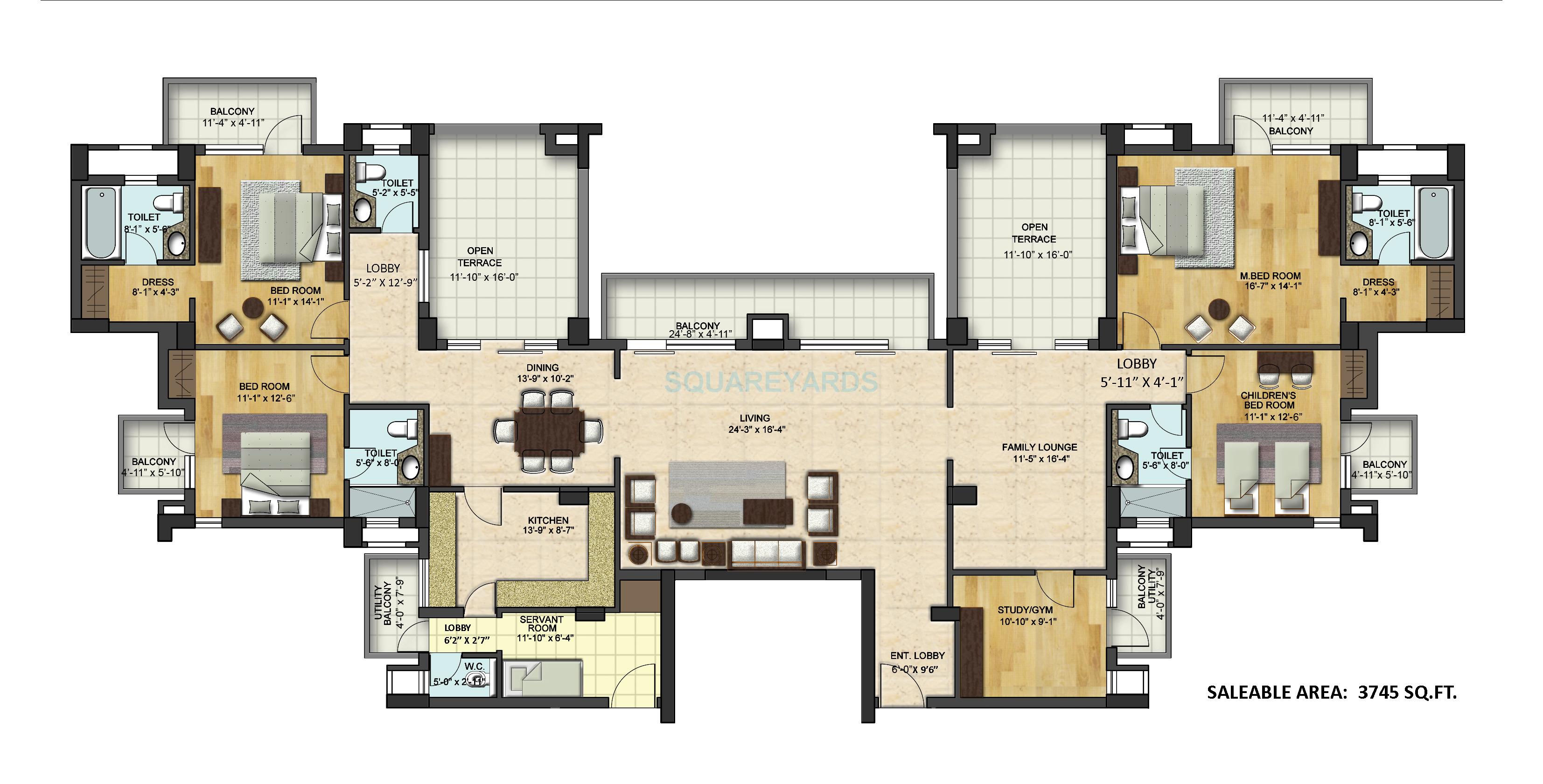 BPTP Park Grandeura — floor plan 13