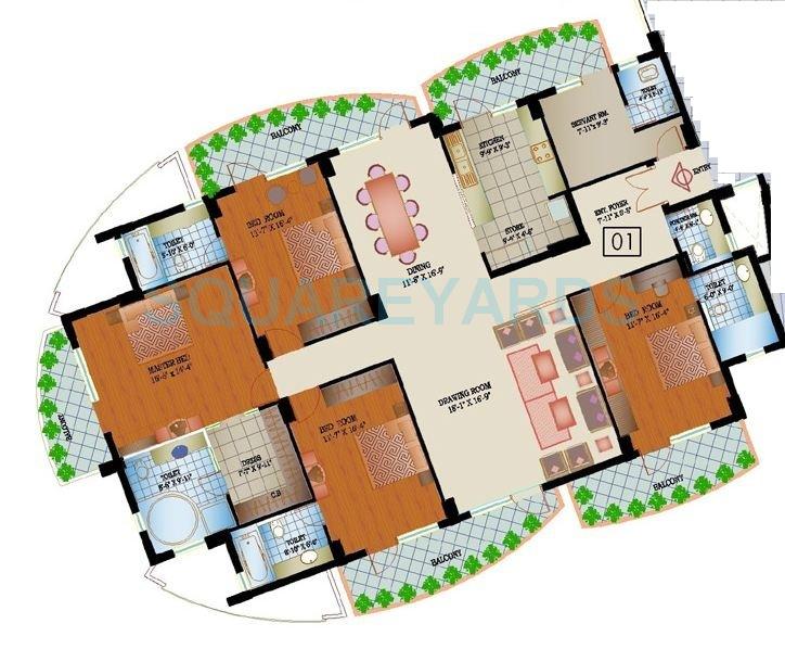 Ansal Crown Heights — floor plan 3