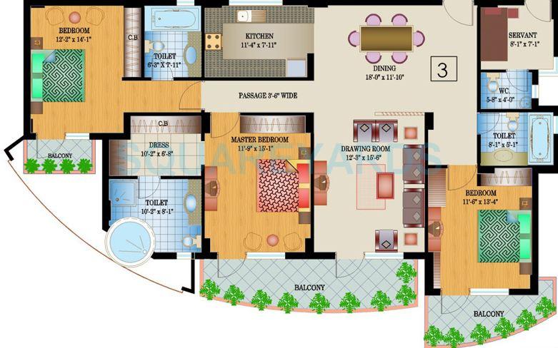 Ansal Crown Heights — floor plan 1