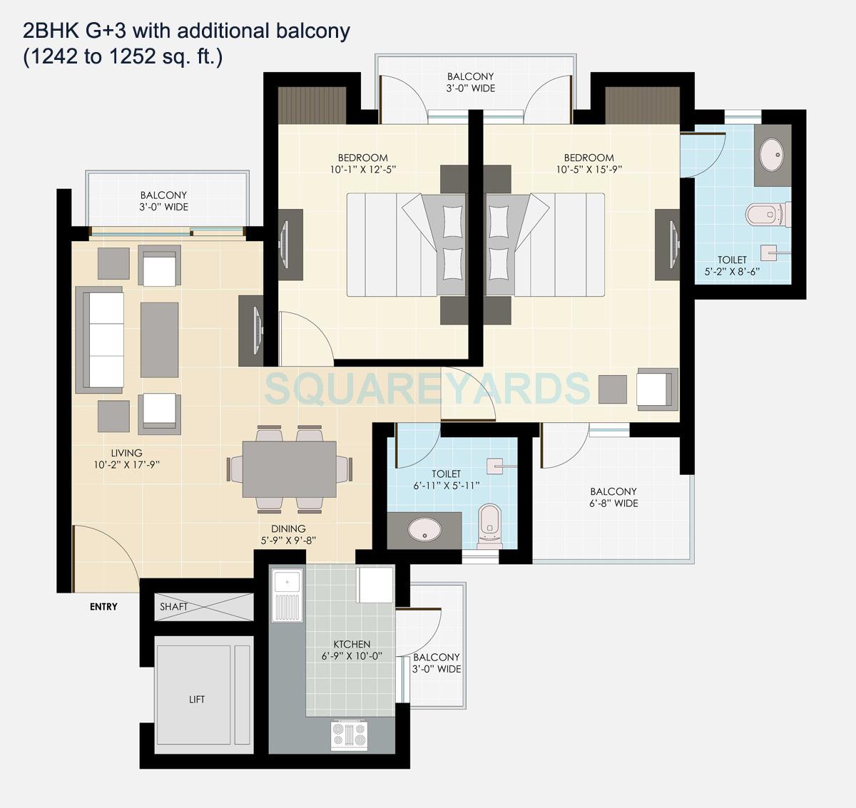 BPTP Park Floors I — floor plan 3