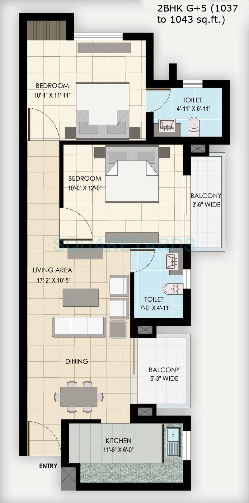BPTP Park Floors II — floor plan 1