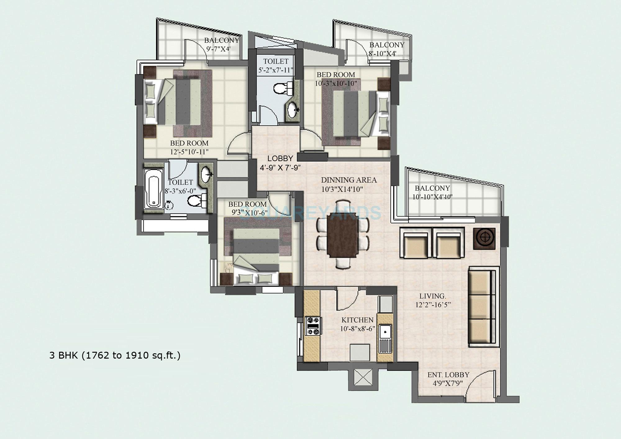 BPTP Princess Park — floor plan 1