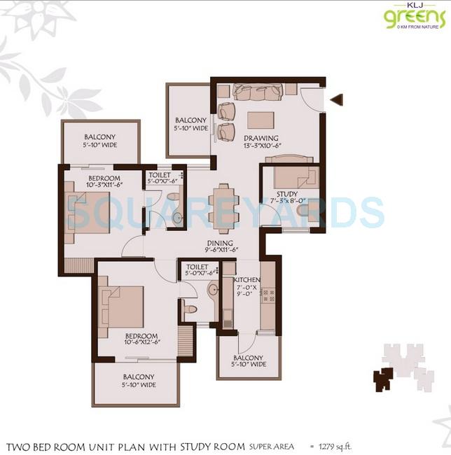 KLJ Greens — floor plan 1