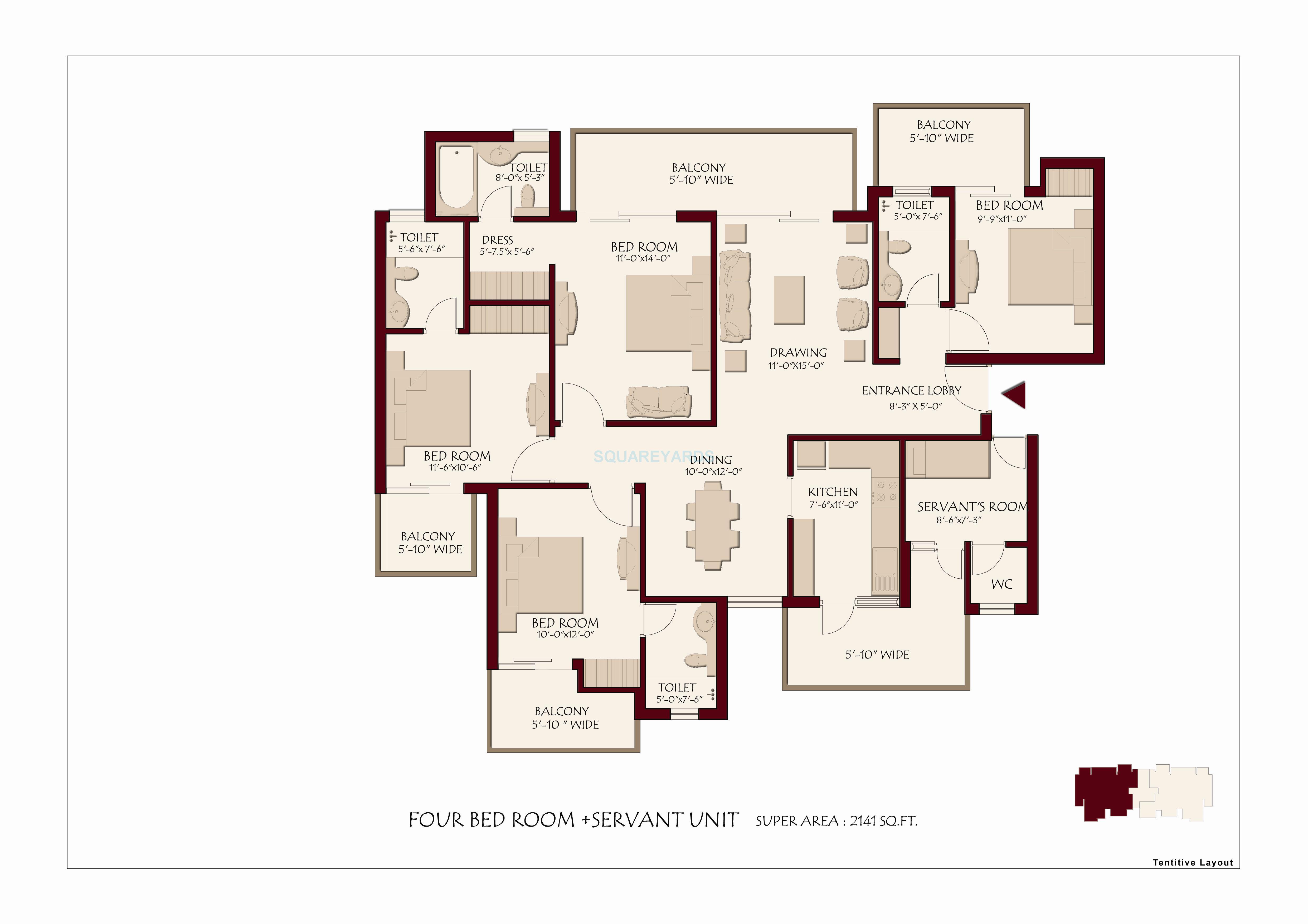 KLJ Greens — floor plan 3