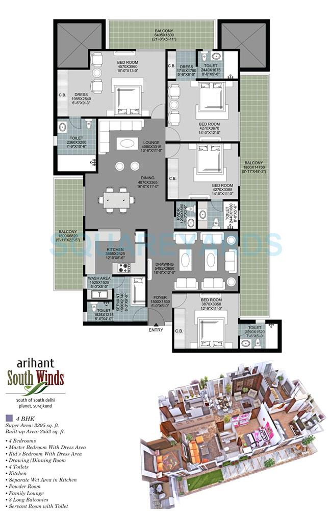 Arihant South Winds — floor plan 3