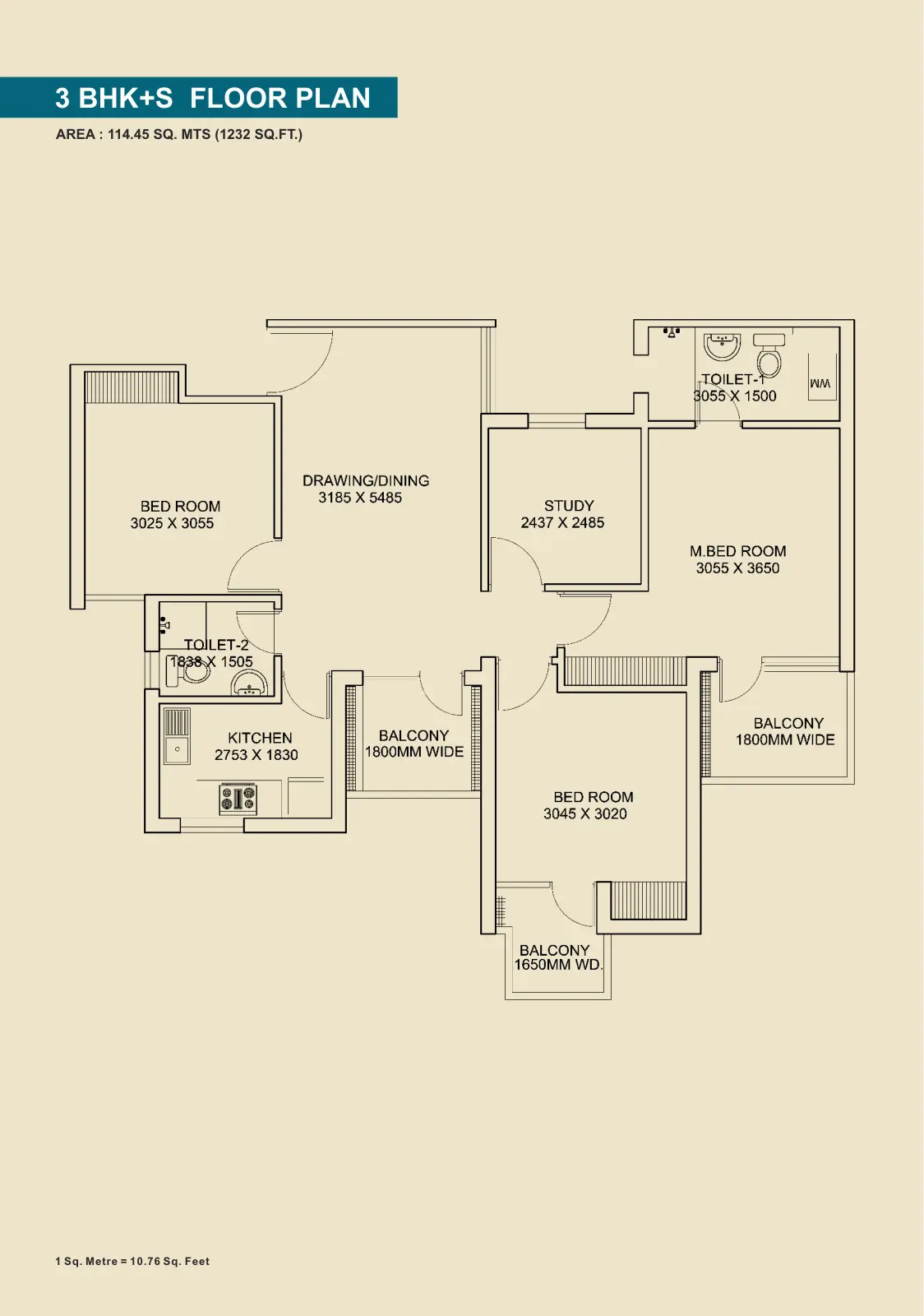 BPTP Park Elite Premium — floor plan 1