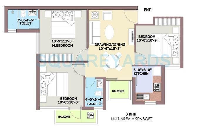 BPTP Park Elite Premium — floor plan 3