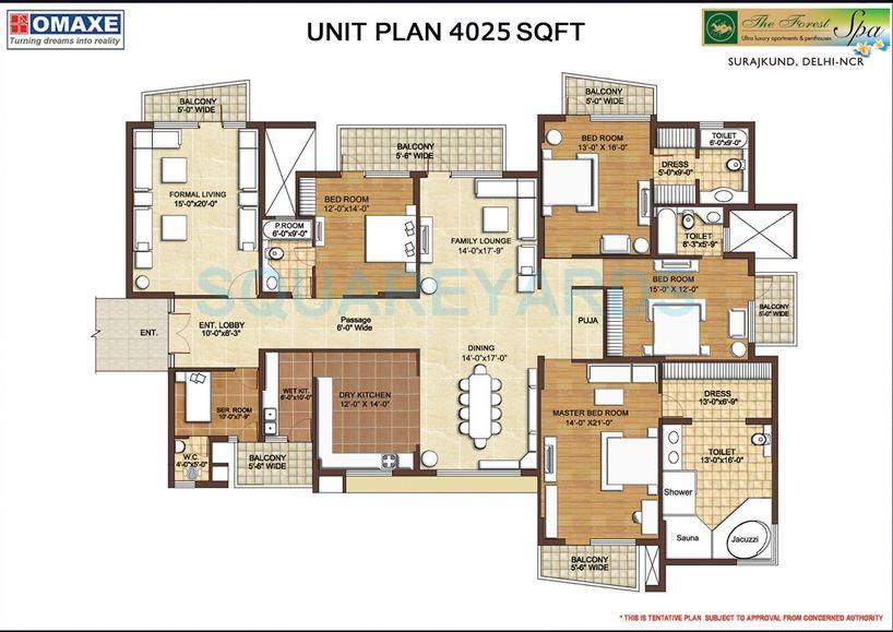 Omaxe The Forest Spa — floor plan 3