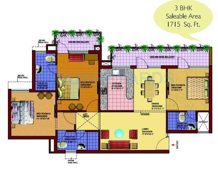 SRS Royal Hills Phase 2 — floor plan 1