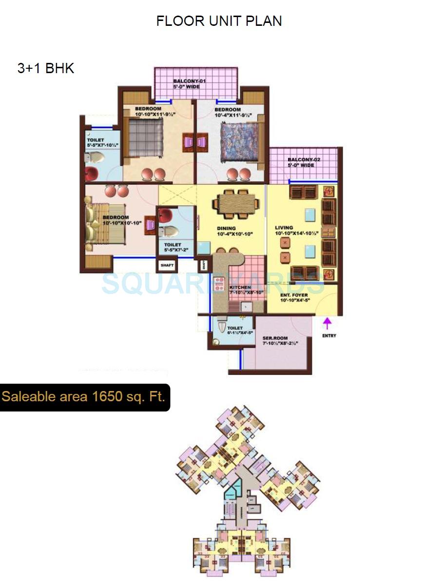 SRS Royal Hills — floor plan 3