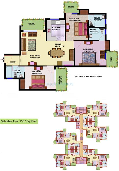 SRS Residency — floor plan 2