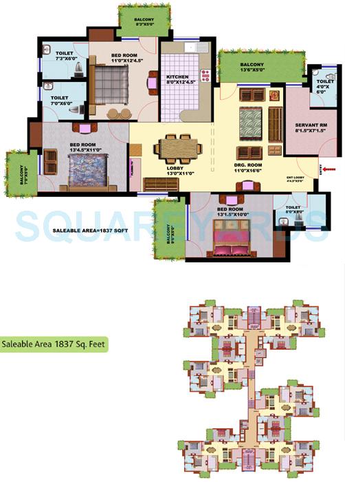SRS Residency — floor plan 3
