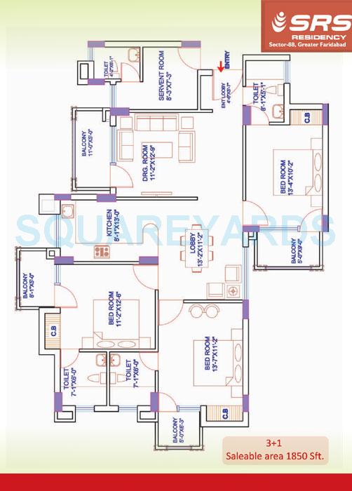 SRS Residency — floor plan 4