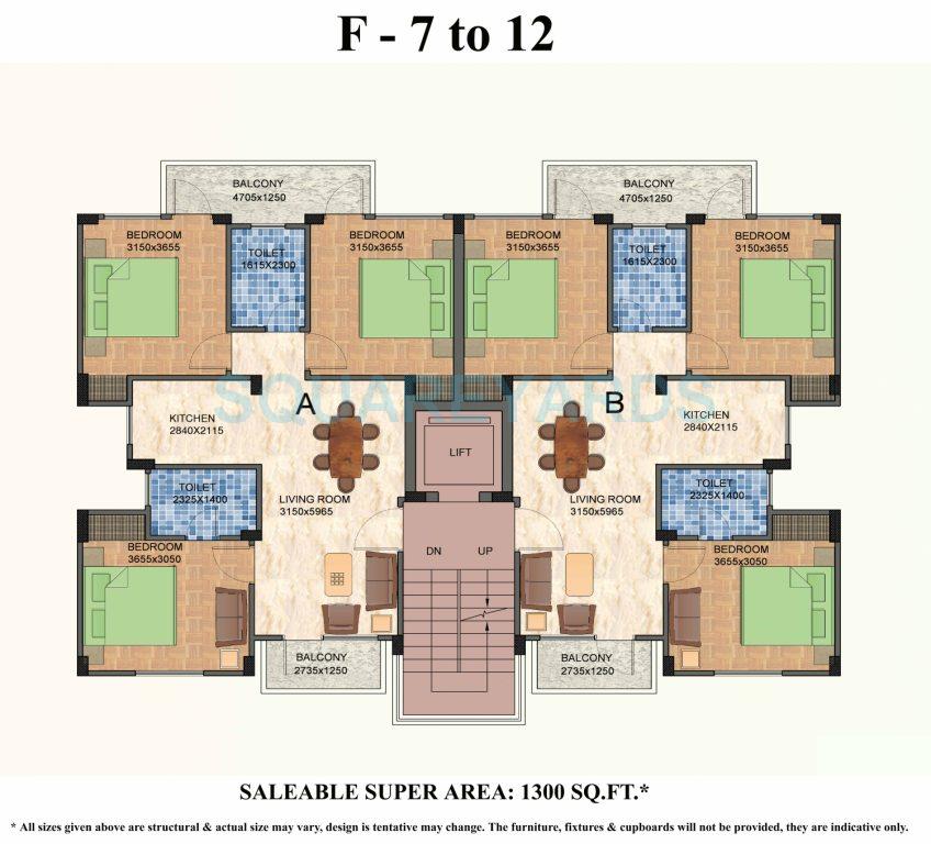 Shiv Sai Vatika Apartments — floor plan 1