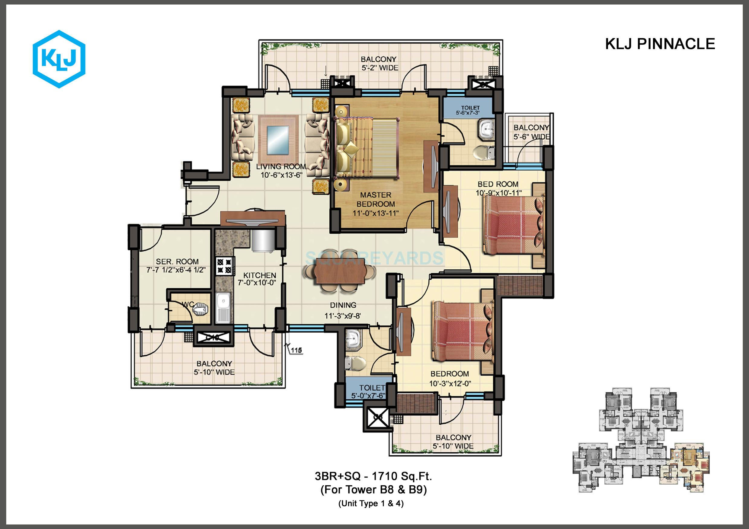 KLJ Pinnacle — floor plan 1