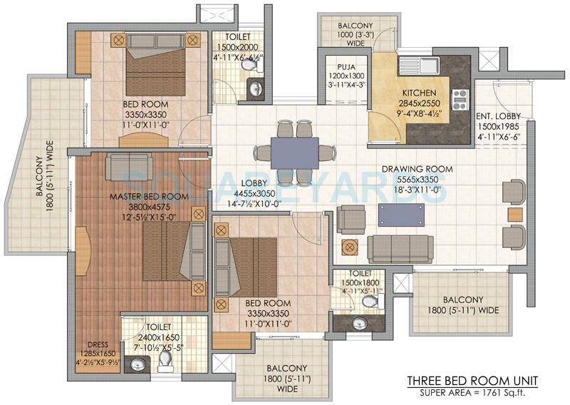 SLF Indraprastha Apartments — floor plan 2