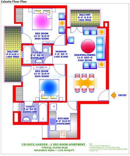 Zion Stonecrop and Celeste Garden — floor plan 1