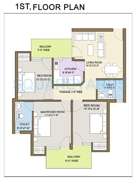 KLJ Platinum Floors — floor plan 5