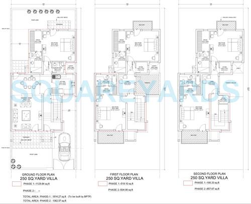 BPTP Parklands Villa — floor plan 1