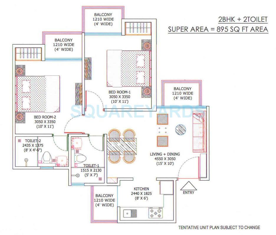 Supertech Sports Republik — floor plan 1
