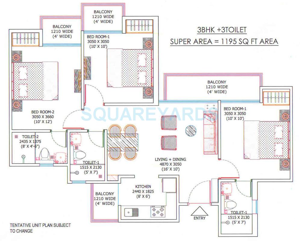 Supertech Sports Republik — floor plan 2