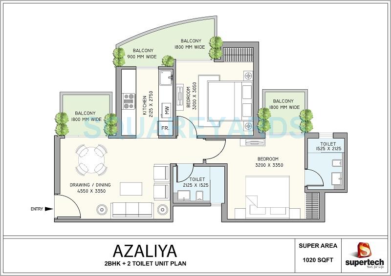 Supertech Azaliya — floor plan 1